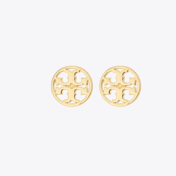 New - Tory Burch Miller Stud Earrings - Tory Gold - Picture 2 of 9